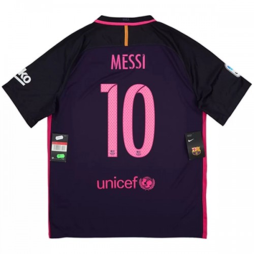 Officiële Voetbalshirt Barcelona Messi 10 2016-17 Uit Retro - Heren Officiële Voetbalshirt Barcelona Messi 10 2016-17 Uit Retro - Heren