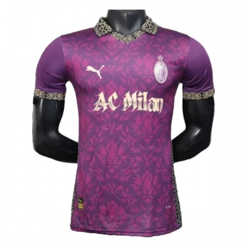 Officiële Voetbalshirt AC Milan 2025-26 Purper - Heren Officiële Voetbalshirt AC Milan 2025-26 Purper - Heren