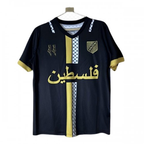 Officiële Voetbalshirt FC Palestina 2025-26 Zwarte - Heren Officiële Voetbalshirt FC Palestina 2025-26 Zwarte - Heren