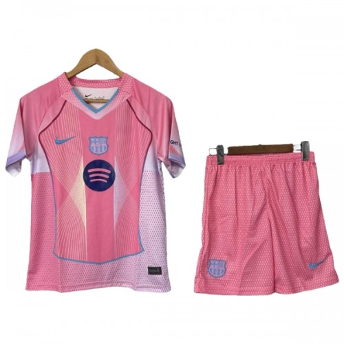 Officiële Voetbalshirt + Korte Broek Barcelona 2025-26 Roze - Kids Officiële Voetbalshirt + Korte Broek Barcelona 2025-26 Roze - Kids
