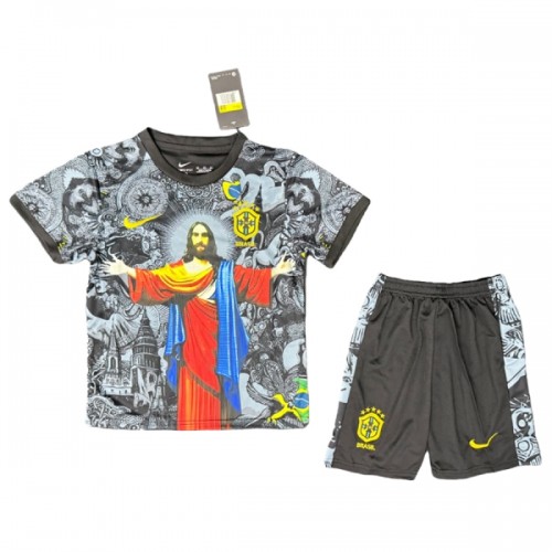 Officiële Voetbalshirt + Korte Broek Brazilië 2025 - Kids Officiële Voetbalshirt + Korte Broek Brazilië 2025 - Kids