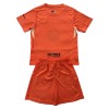 Officiële Voetbalshirt + Korte Broek Doelman FC Barcelona 2025-26 Oranje - Kids