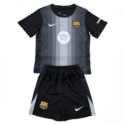 Officiële Voetbalshirt + Korte Broek Doelman FC Barcelona 2025-26 Zwarte - Kids Officiële Voetbalshirt + Korte Broek Doelman FC Barcelona 2025-26 Zwarte - Kids