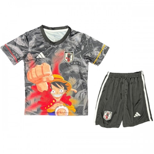 Officiële Voetbalshirt + Korte Broek Japan x Luffy 2025 - Kids Officiële Voetbalshirt + Korte Broek Japan x Luffy 2025 - Kids
