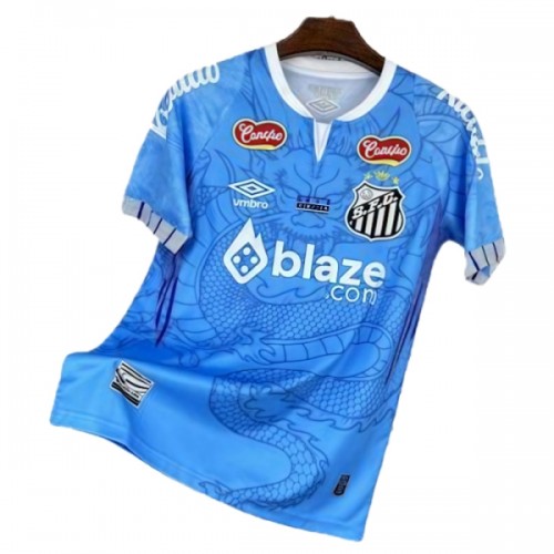 Officiële Voetbalshirt Santos FC Dragon 2025-26 Blauwe - Heren Officiële Voetbalshirt Santos FC Dragon 2025-26 Blauwe - Heren