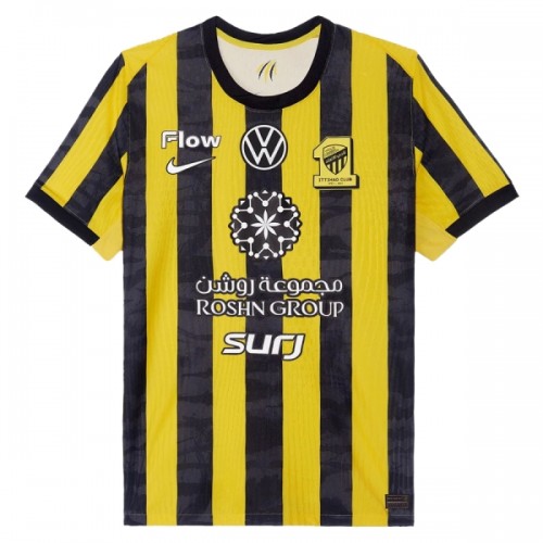 Officiële Voetbalshirt Al Ittihad Thuis 2025-26 - Heren Officiële Voetbalshirt Al Ittihad Thuis 2025-26 - Heren