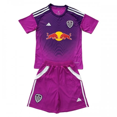 Officiële Voetbalshirt + Korte Broek Doelman Leeds United 2025-26 Purper - Kids Officiële Voetbalshirt + Korte Broek Doelman Leeds United 2025-26 Purper - Kids