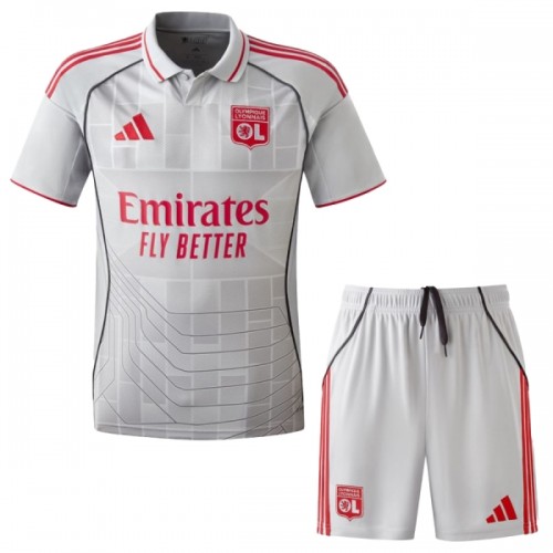 Officiële Voetbalshirt + Korte Broek Olympique Lyonnais Derde 2025-26 - Kids Officiële Voetbalshirt + Korte Broek Olympique Lyonnais Derde 2025-26 - Kids