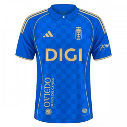 Officiële Voetbalshirt Real Oviedo Thuis 2025-26 - Heren Officiële Voetbalshirt Real Oviedo Thuis 2025-26 - Heren