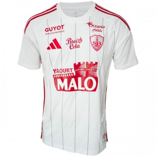Officiële Voetbalshirt Stade Brestois Uit 2025-26 - Heren Officiële Voetbalshirt Stade Brestois Uit 2025-26 - Heren