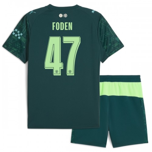 Officiële Voetbalshirt + Korte Broek Manchester City Foden 47 Vierde EA Sport 2025-26 - Kids Officiële Voetbalshirt + Korte Broek Manchester City Foden 47 Vierde EA Sport 2025-26 - Kids