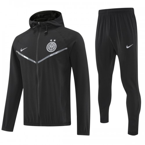 Inter Milan Trainingsjack Capuchon 2025-26 Zwarte - Heren Inter Milan Trainingsjack Capuchon 2025-26 Zwarte - Heren