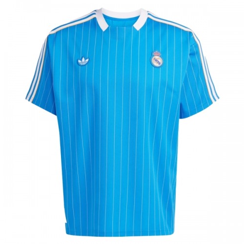 Officiële Voetbalshirt Real Madrid Terrace Icons 2025-26 Blauwe - Heren Officiële Voetbalshirt Real Madrid Terrace Icons 2025-26 Blauwe - Heren