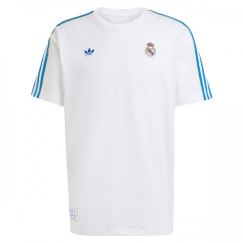 Officiële Voetbalshirt Real Madrid Terrace Icons 2025-26 Witte - Heren Officiële Voetbalshirt Real Madrid Terrace Icons 2025-26 Witte - Heren