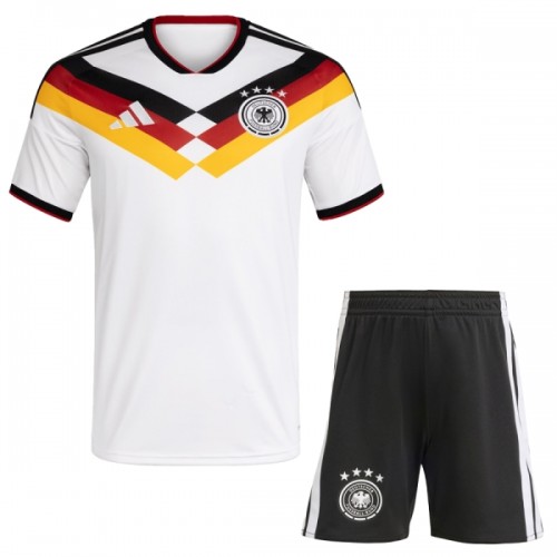 Officiële Voetbalshirt + Korte Broek Duitsland Thuis WK 2026 - Kids Officiële Voetbalshirt + Korte Broek Duitsland Thuis WK 2026 - Kids