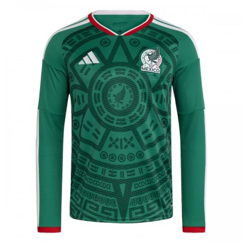 Officiële Voetbalshirt Mexico Thuis WK 2026 Lange Mouw - Heren Officiële Voetbalshirt Mexico Thuis WK 2026 Lange Mouw - Heren