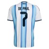 Officiële Voetbalshirt Argentinië De Paul 7 Thuis WK 2026 - Heren