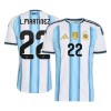 Officiële Voetbalshirt Argentinië Lautaro Martinez 22 Thuis WK 2026 - Heren