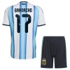Officiële Voetbalshirt + Korte Broek Argentinië Garnacho 17 Thuis WK 2026 - Kids