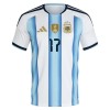 Officiële Voetbalshirt + Korte Broek Argentinië Garnacho 17 Thuis WK 2026 - Kids