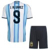 Officiële Voetbalshirt + Korte Broek Argentinië J. Alvarez 9 Thuis WK 2026 - Kids