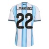 Officiële Voetbalshirt + Korte Broek Argentinië Lautaro Martinez 22 Thuis WK 2026 - Kids