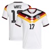 Officiële Voetbalshirt Duitsland Wirtz 17 Thuis WK 2026 - Heren