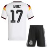 Officiële Voetbalshirt + Korte Broek Duitsland Wirtz 17 Thuis WK 2026 - Kids