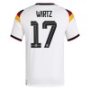 Officiële Voetbalshirt + Korte Broek Duitsland Wirtz 17 Thuis WK 2026 - Kids