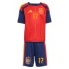 Officiële Voetbalshirt + Korte Broek Spanje Williams JR 17 Thuis WK 2026 - Kids