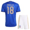 Officiële Voetbalshirt + Korte Broek Italië Barella 18 Thuis WK 2026 - Kids