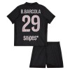Officiële Voetbalshirt + Korte Broek Paris Saint-Germain B. Barcola 29 Vierde Jordan 2025-26 - Kids Officiële Voetbalshirt + Korte Broek Paris Saint-Germain B. Barcola 29 Vierde Jordan 2025-26 - Kids