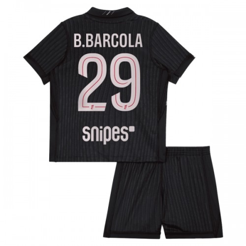 Officiële Voetbalshirt + Korte Broek Paris Saint-Germain B. Barcola 29 Vierde Jordan 2025-26 - Kids Officiële Voetbalshirt + Korte Broek Paris Saint-Germain B. Barcola 29 Vierde Jordan 2025-26 - Kids