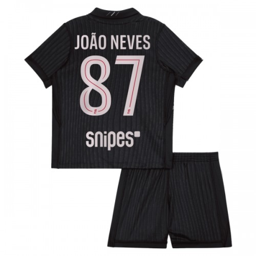 Officiële Voetbalshirt + Korte Broek Paris Saint-Germain Joao Neves 87 Vierde Jordan 2025-26 - Kids Officiële Voetbalshirt + Korte Broek Paris Saint-Germain Joao Neves 87 Vierde Jordan 2025-26 - Kids