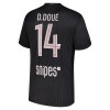 Officiële Voetbalshirt Paris Saint-Germain D. Doue 14 Vierde Jordan 2025-26 - Heren