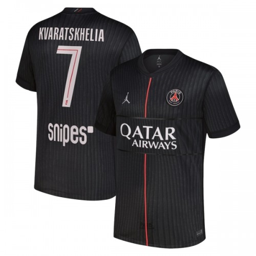 Officiële Voetbalshirt Paris Saint-Germain Kvaratskhelia 7 Vierde Jordan 2025-26 - Heren Officiële Voetbalshirt Paris Saint-Germain Kvaratskhelia 7 Vierde Jordan 2025-26 - Heren