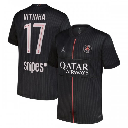Officiële Voetbalshirt Paris Saint-Germain Vitinha 17 Vierde Jordan 2025-26 - Heren Officiële Voetbalshirt Paris Saint-Germain Vitinha 17 Vierde Jordan 2025-26 - Heren