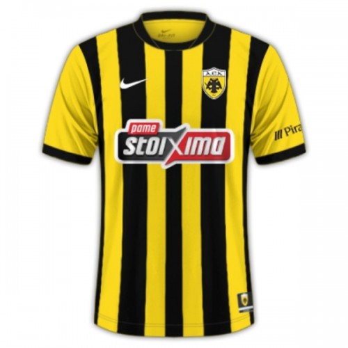Officiële Voetbalshirt AEK Athens Thuis 2025-26 - Heren Officiële Voetbalshirt AEK Athens Thuis 2025-26 - Heren