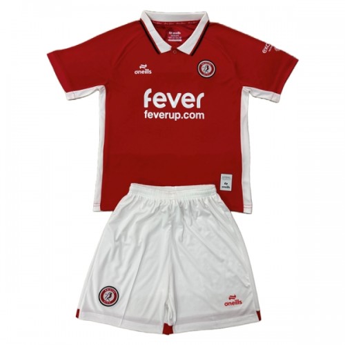 Officiële Voetbalshirt + Korte Broek Bristol City Thuis 2025-26 - Kids Officiële Voetbalshirt + Korte Broek Bristol City Thuis 2025-26 - Kids