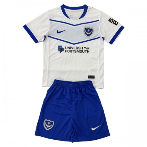 Officiële Voetbalshirt + Korte Broek Portsmouth Uit 2025-26 - Kids Officiële Voetbalshirt + Korte Broek Portsmouth Uit 2025-26 - Kids