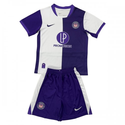 Officiële Voetbalshirt + Korte Broek Toulouse Thuis 2025-26 - Kids Officiële Voetbalshirt + Korte Broek Toulouse Thuis 2025-26 - Kids