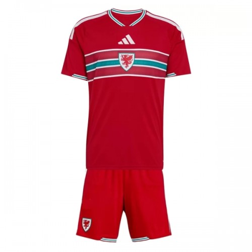 Officiële Voetbalshirt + Korte Broek Wales Thuis WK 2026 - Kids Officiële Voetbalshirt + Korte Broek Wales Thuis WK 2026 - Kids