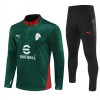 AC Milan Trainings Sweatshirt Quarter-zip 2025-26 Groene - Heren AC Milan Trainings Sweatshirt Quarter-zip 2025-26 Groene - Heren