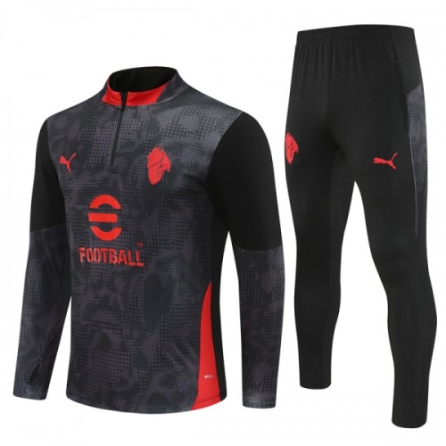 AC Milan Trainings Sweatshirt Quarter-zip 2025-26 Zwarte - Heren AC Milan Trainings Sweatshirt Quarter-zip 2025-26 Zwarte - Heren