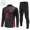 AC Milan Trainings Sweatshirt Quarter-zip 2025-26 Zwarte - Kids AC Milan Trainings Sweatshirt Quarter-zip 2025-26 Zwarte - Kids
