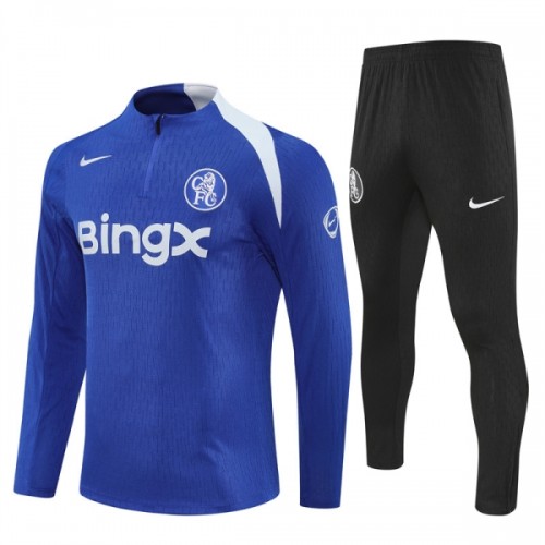 Chelsea Trainings Sweatshirt Quarter-zip 2025-26 Blauwe - Heren Chelsea Trainings Sweatshirt Quarter-zip 2025-26 Blauwe - Heren