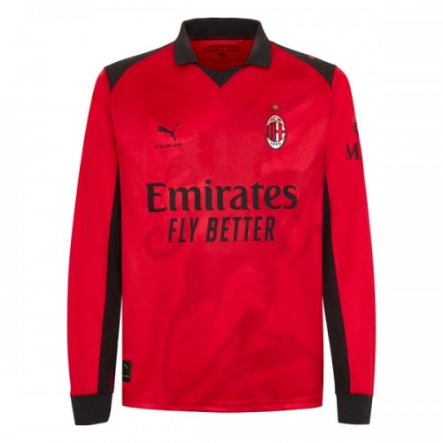 Officiële Voetbalshirt AC Milan Vierde 2025-26 Lange Mouw - Heren Officiële Voetbalshirt AC Milan Vierde 2025-26 Lange Mouw - Heren