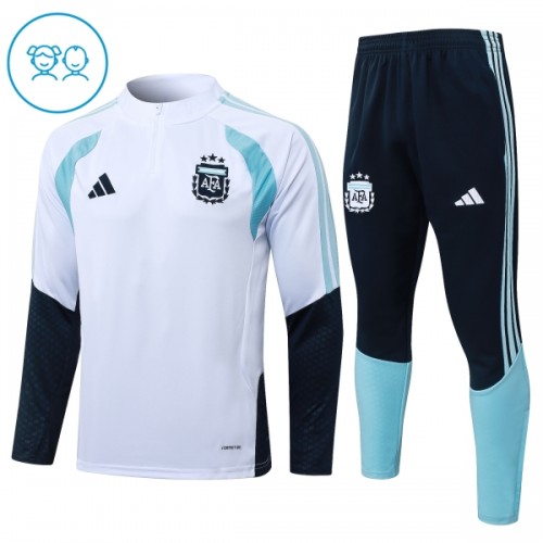 Argentinië Trainings Sweatshirt Quarter-zip 2026-27 Witte - Kids Argentinië Trainings Sweatshirt Quarter-zip 2026-27 Witte - Kids