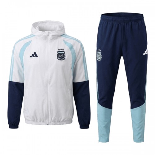 Argentinië Trainingsjack Capuchon 2026-27 Witte - Heren Argentinië Trainingsjack Capuchon 2026-27 Witte - Heren