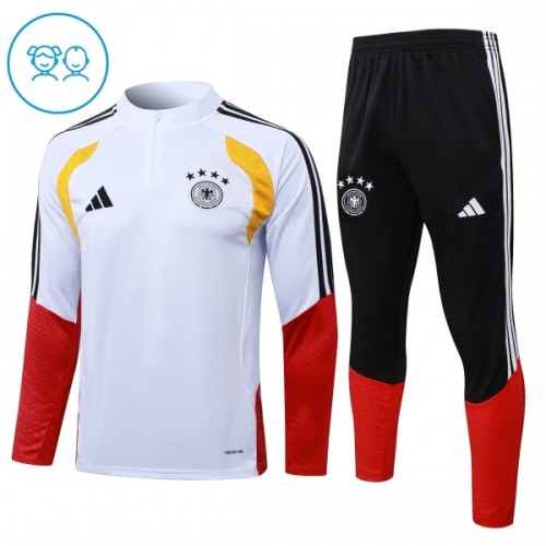 Duitsland Trainings Sweatshirt Quarter-zip 2026-27 Witte - Kids Duitsland Trainings Sweatshirt Quarter-zip 2026-27 Witte - Kids